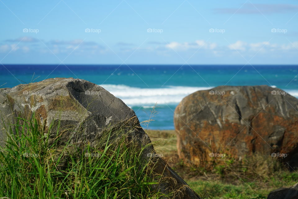 Beautiful north shore of Hawaii!! Rocks, ocean, and scenery for miles 