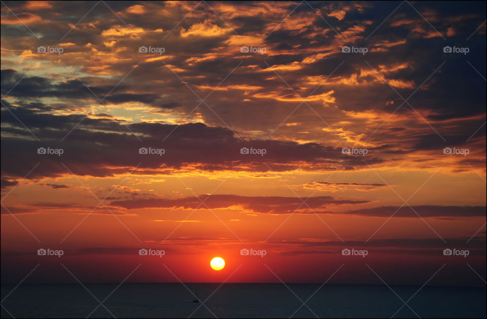 View of dramatic sky at sunset