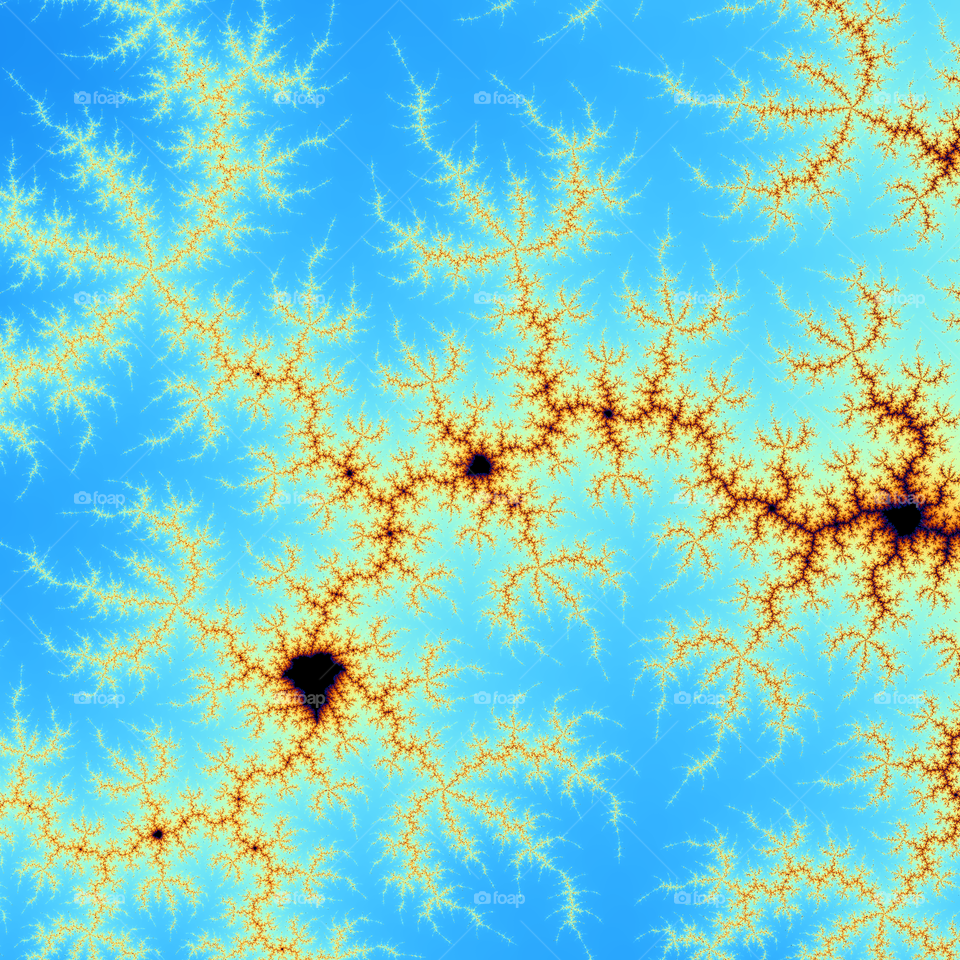 blue cracks. fractal art