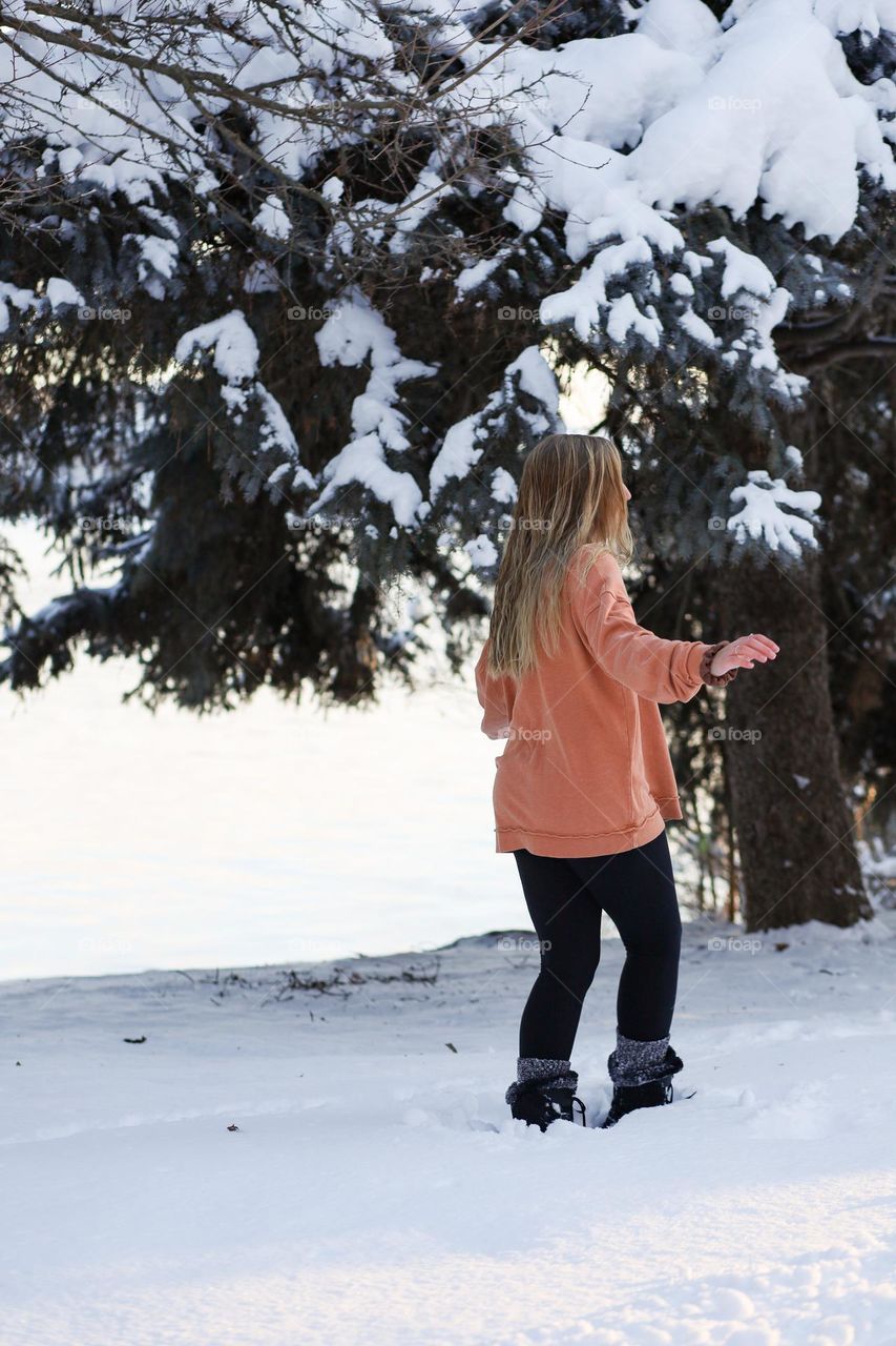 Trompin through the snow