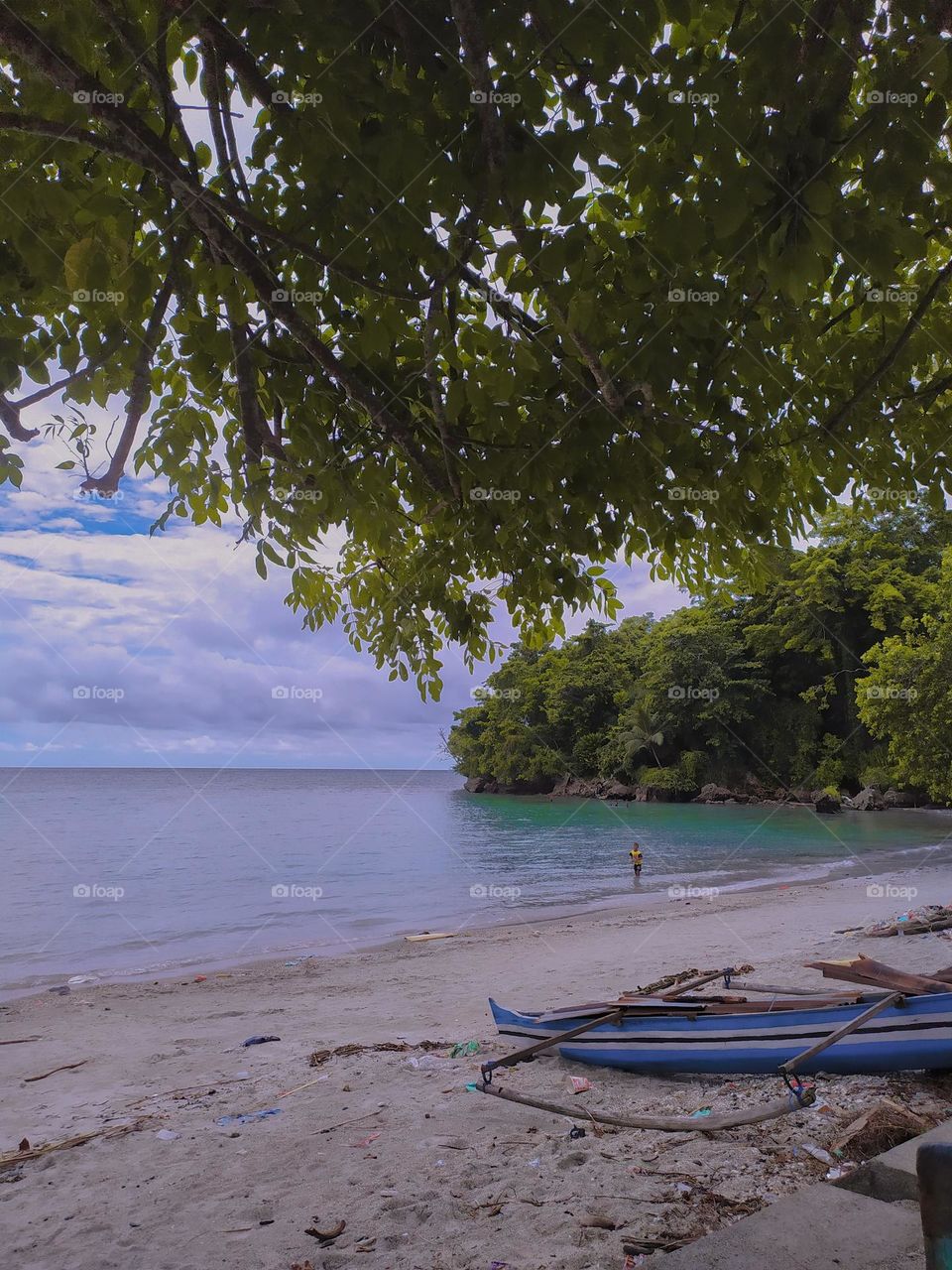 Beach in Haya Village, Tehoru District, Maluku - Indonesia.