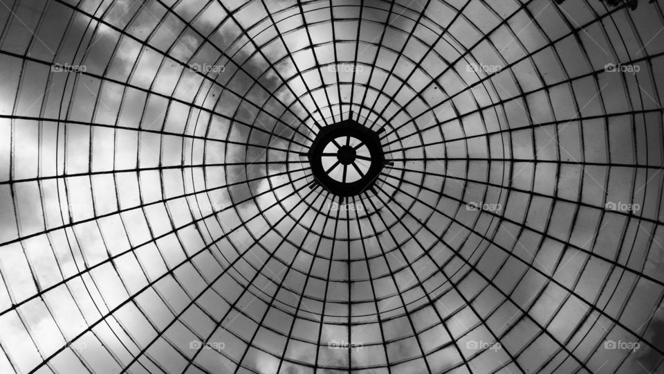 Glass dome roof
