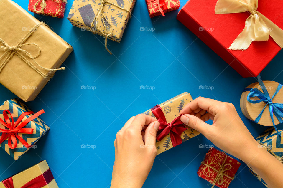 Wrapping Christmas presents