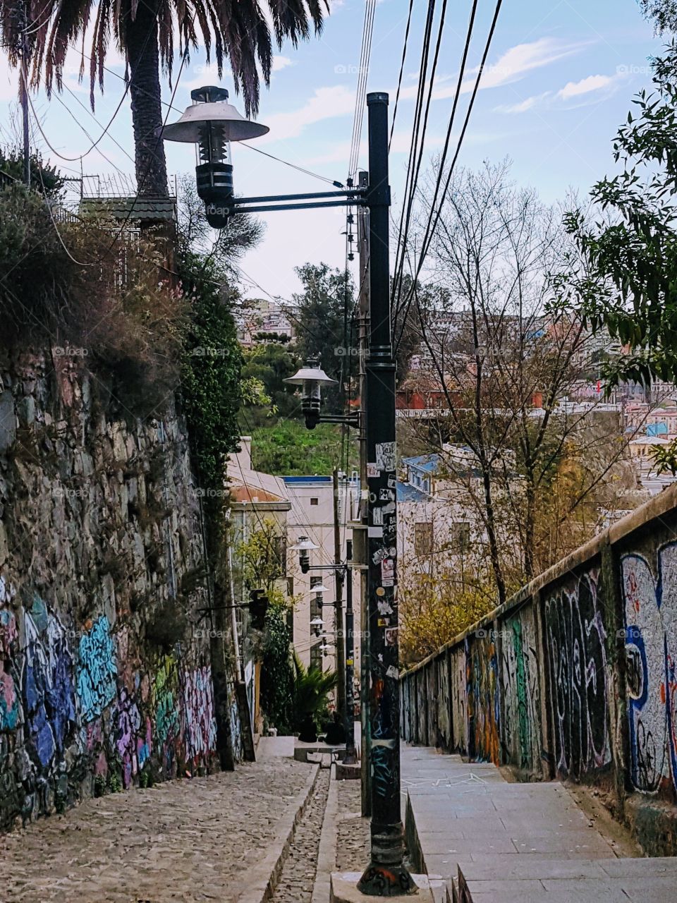 inspiring walk up and down the hills in Valparaiso, Chile