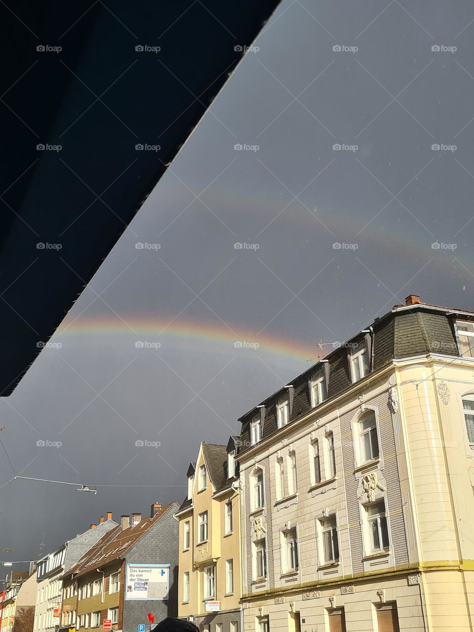 A double rainbow that appeared in the sky on a rainy but sunny day. A unique thing isn't it? ☀️🌈🌧
