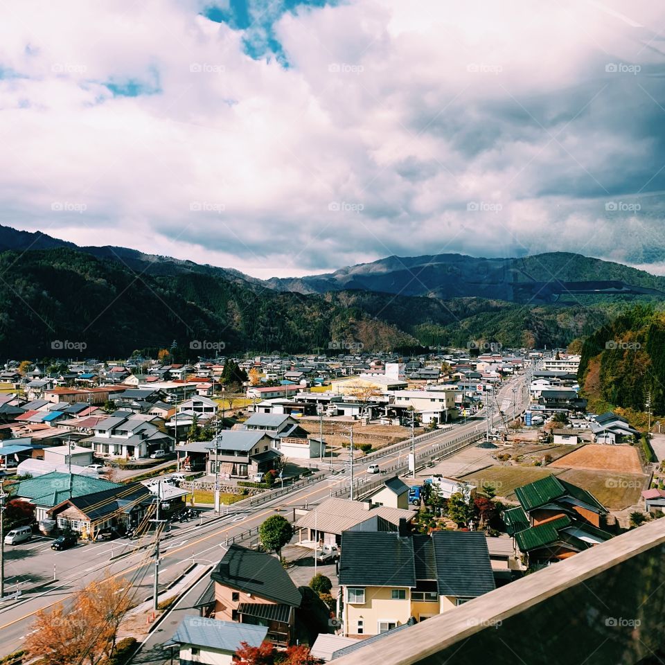 View on the way to Shirakawa-go