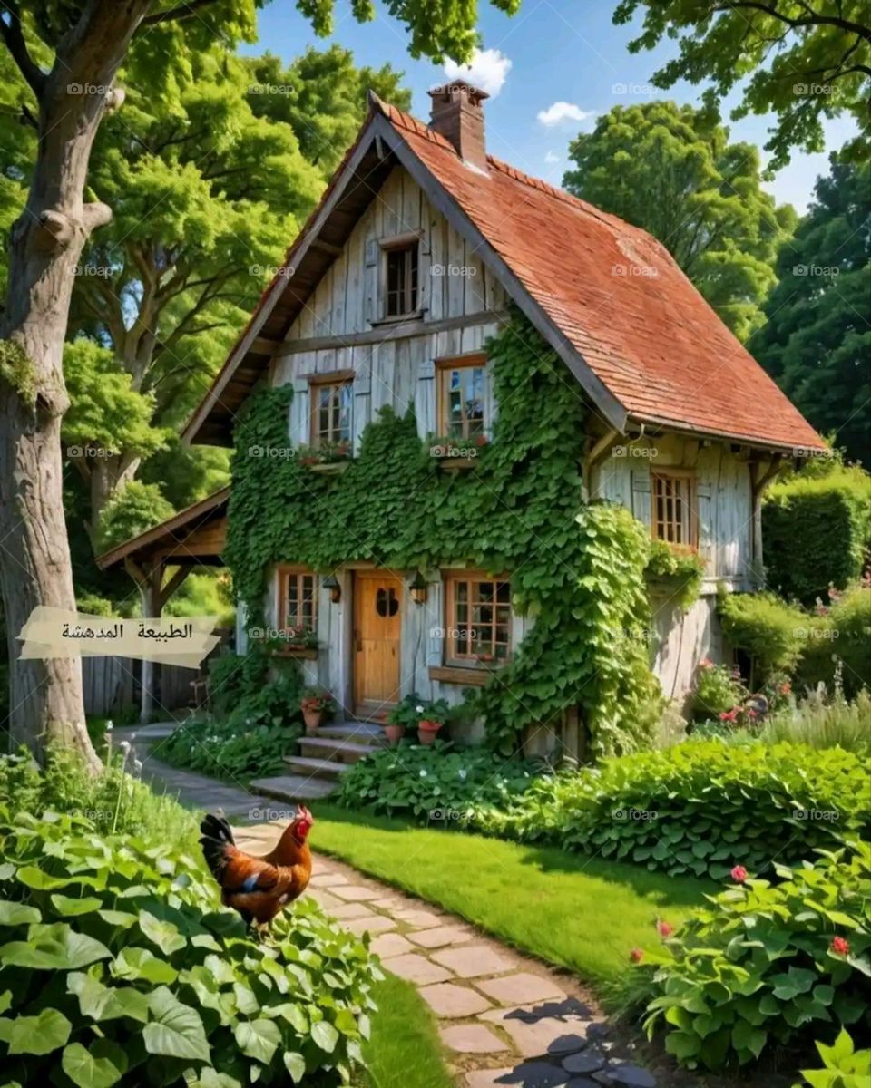 Glory be to God, the magnificent and picturesque view and the natural green trees are a view that is nothing more wonderful than it