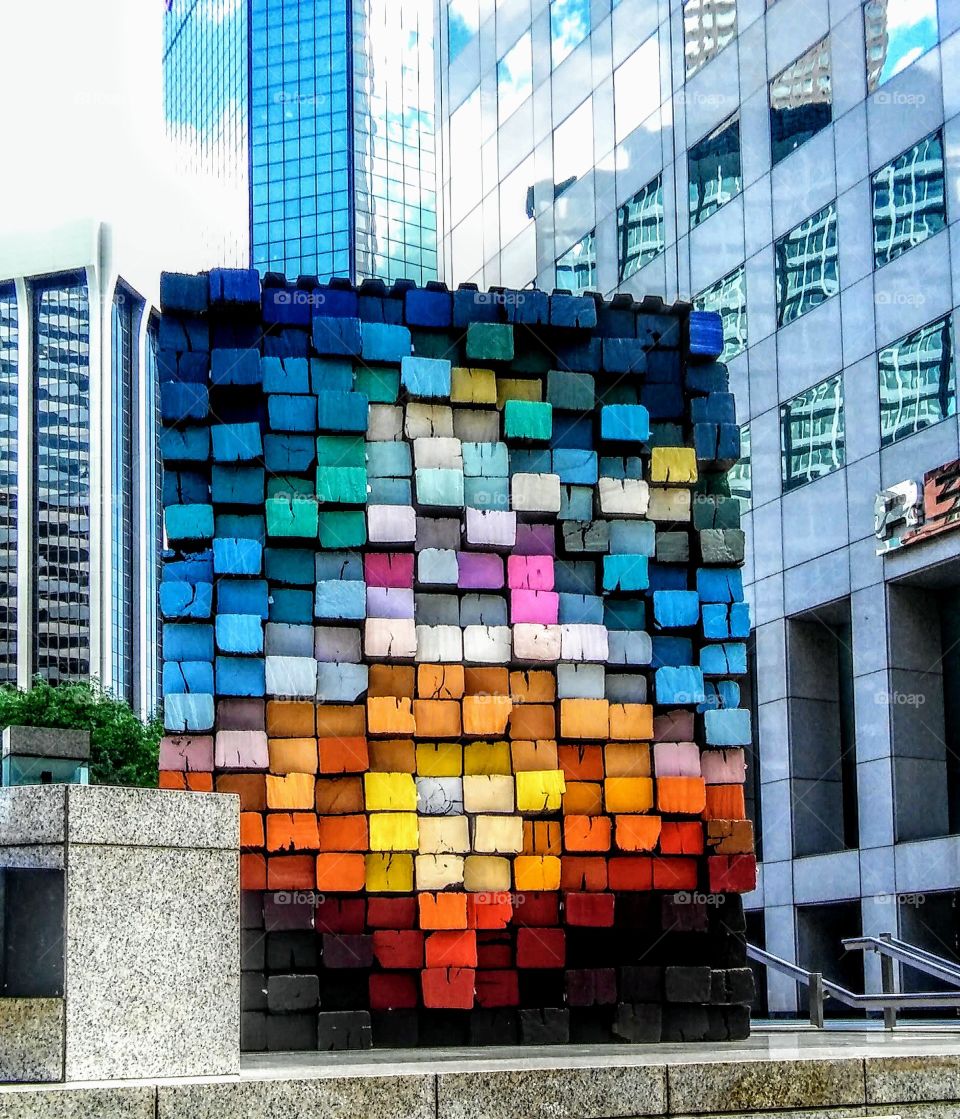 colorful public art display