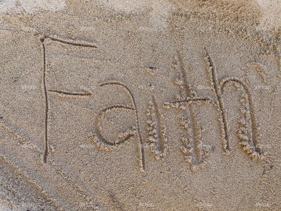 Faith on beach 