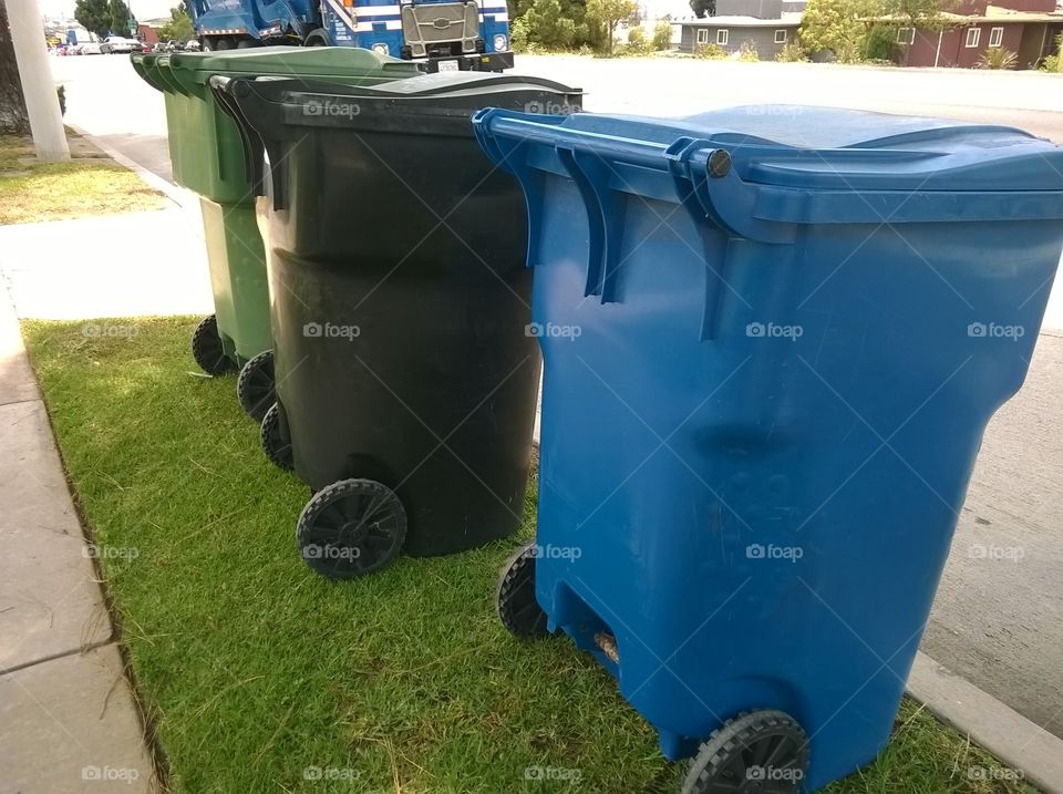 Three Rubbish Bins