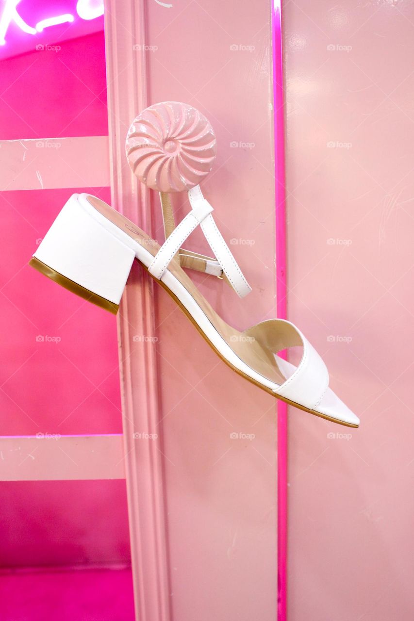 Looks like Barbie left her shoes and went to phone booth to call Ken 