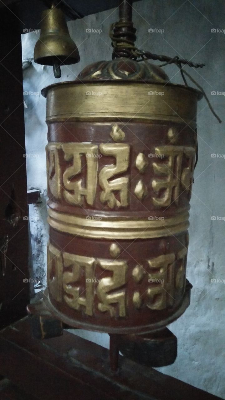 The prayer wheel is all about harmony, loving, kindness and peace....tangga