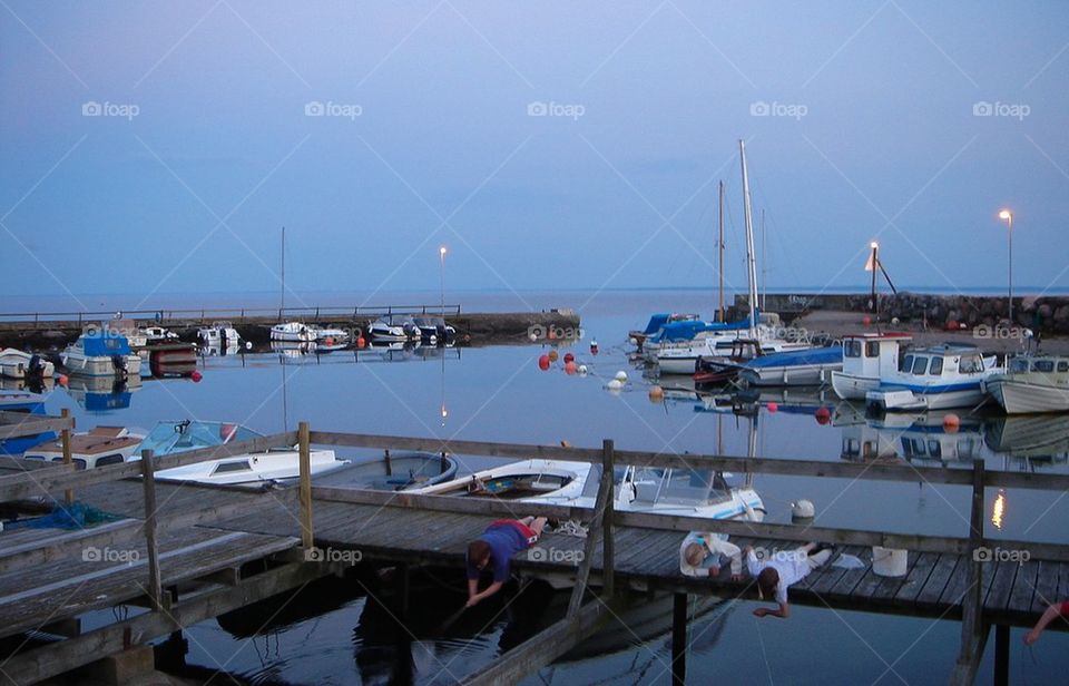 Fishing in the harbor, Torekov Sweden