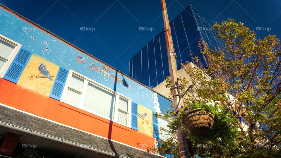 Cityscape made out of as little as 3 buildings.