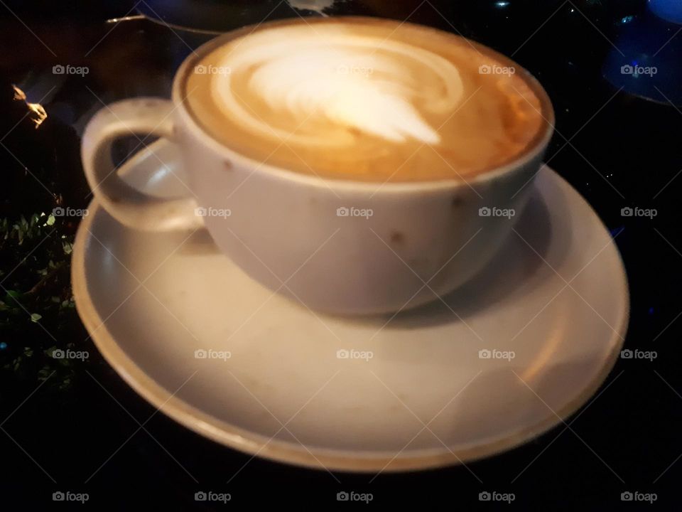 a cup of coffee late in the cafe