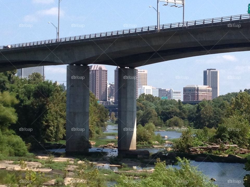 Bridge framed skyline