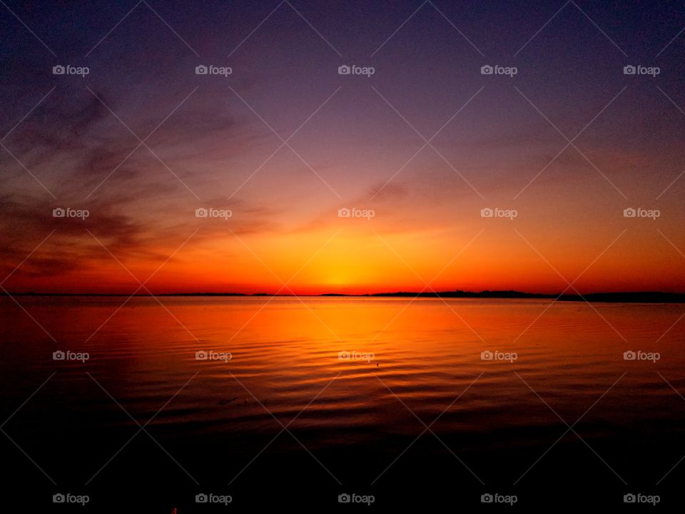 Folsom lake sunset
