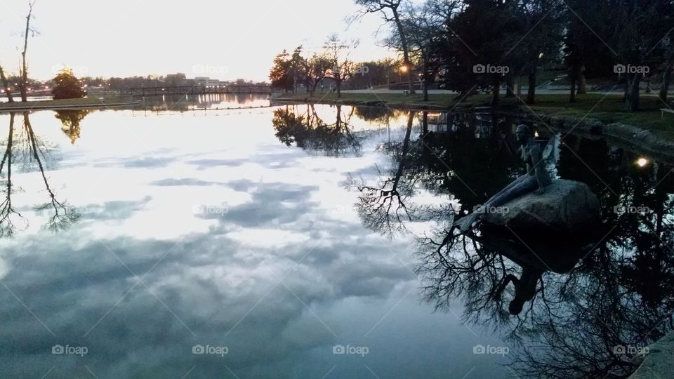 Water, Tree, River, Lake, Reflection