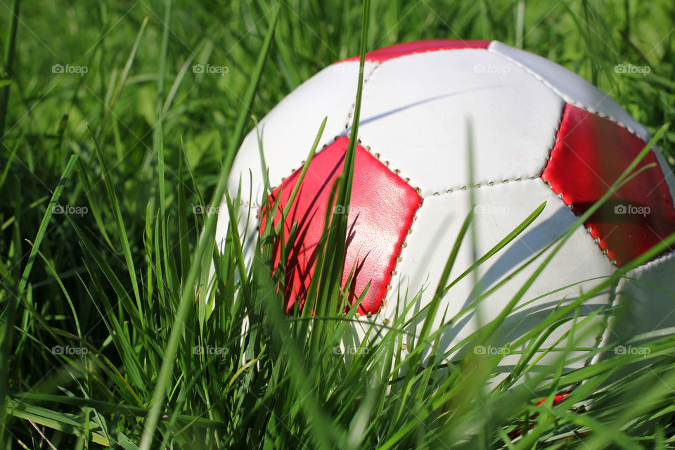 Ball in grass