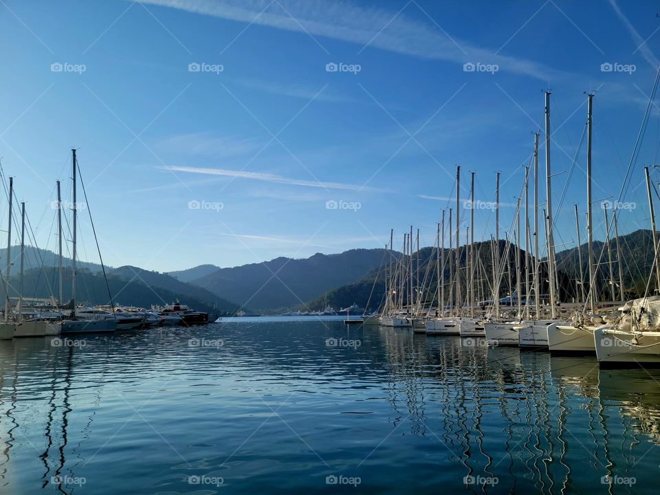 marina landscape view in turkey