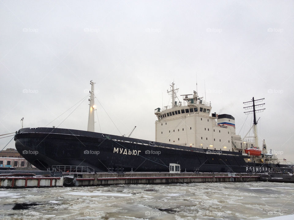 sea ship icebreaker st.petersburg by penguincody