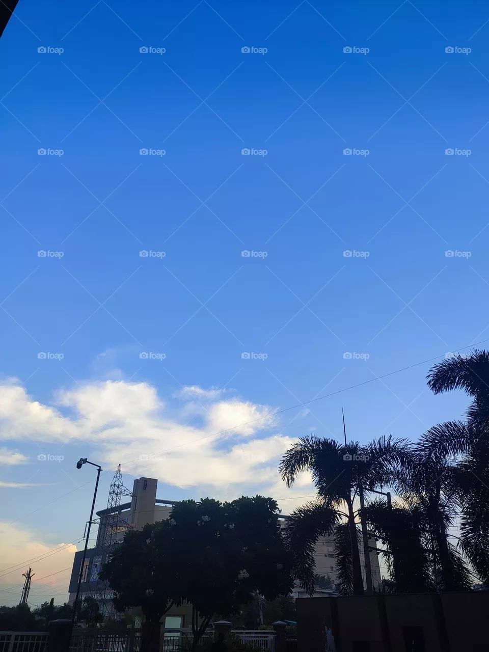 blue sky view.