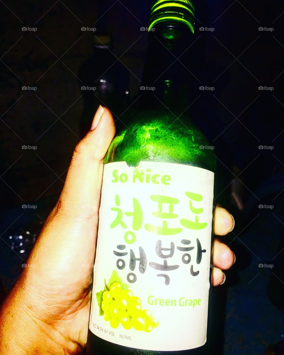 My Korean heart, a bottle of soju on a night out 