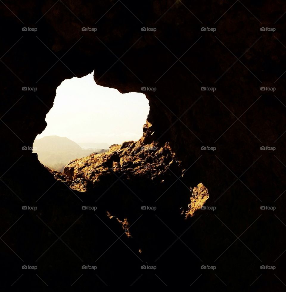 light mountain sun cave by rebelf