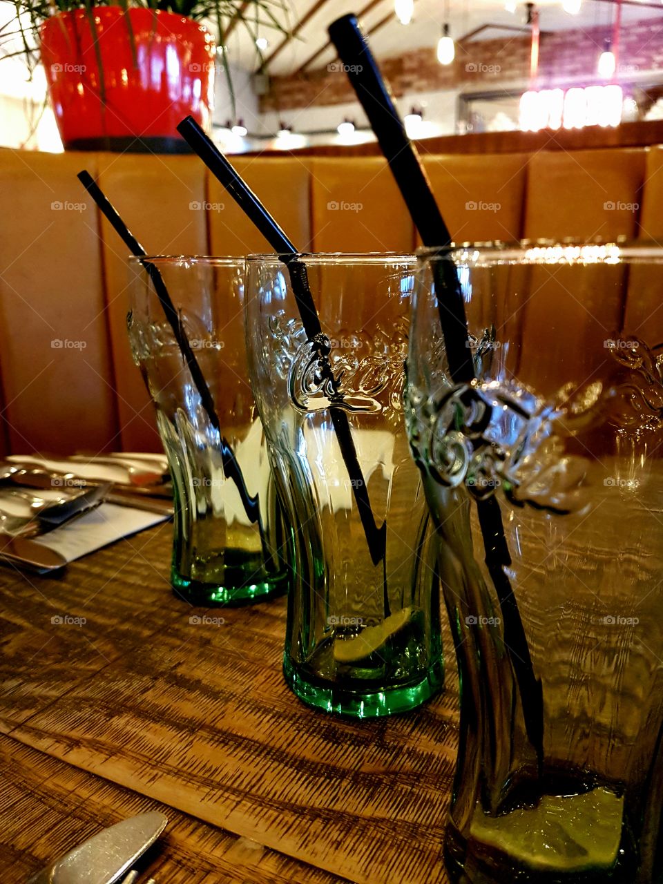 3 Empty Glasses In Row