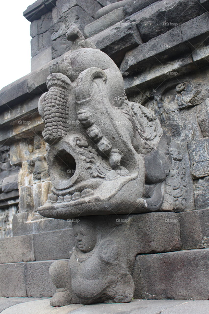 The Borobudur's stone drainage.