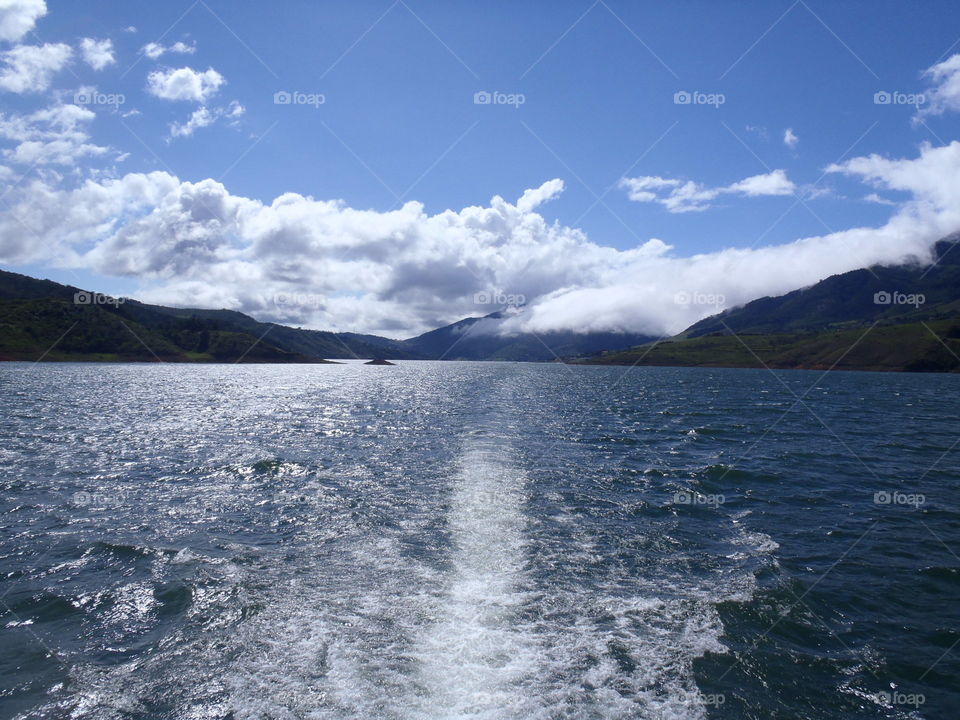 lake from a boat
