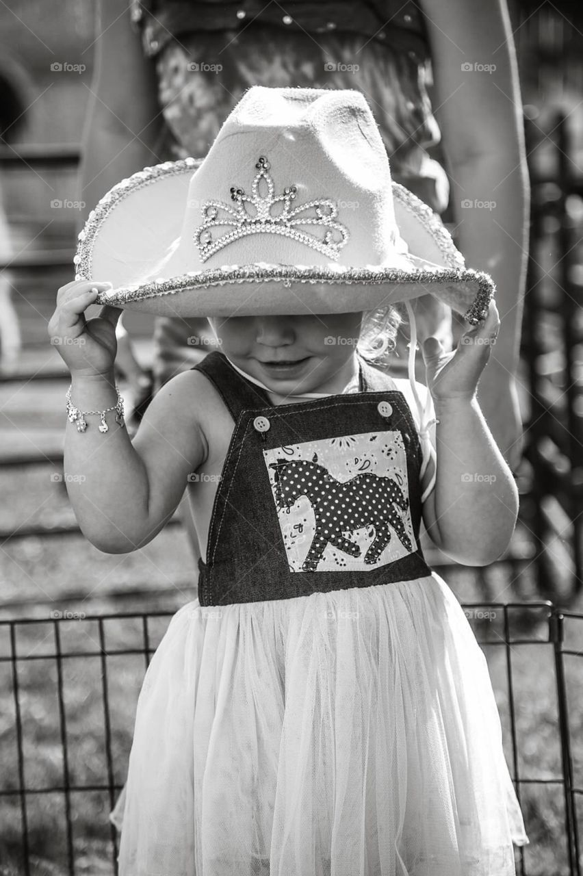 Cowgirl. Little cowgirl on her birthday. 