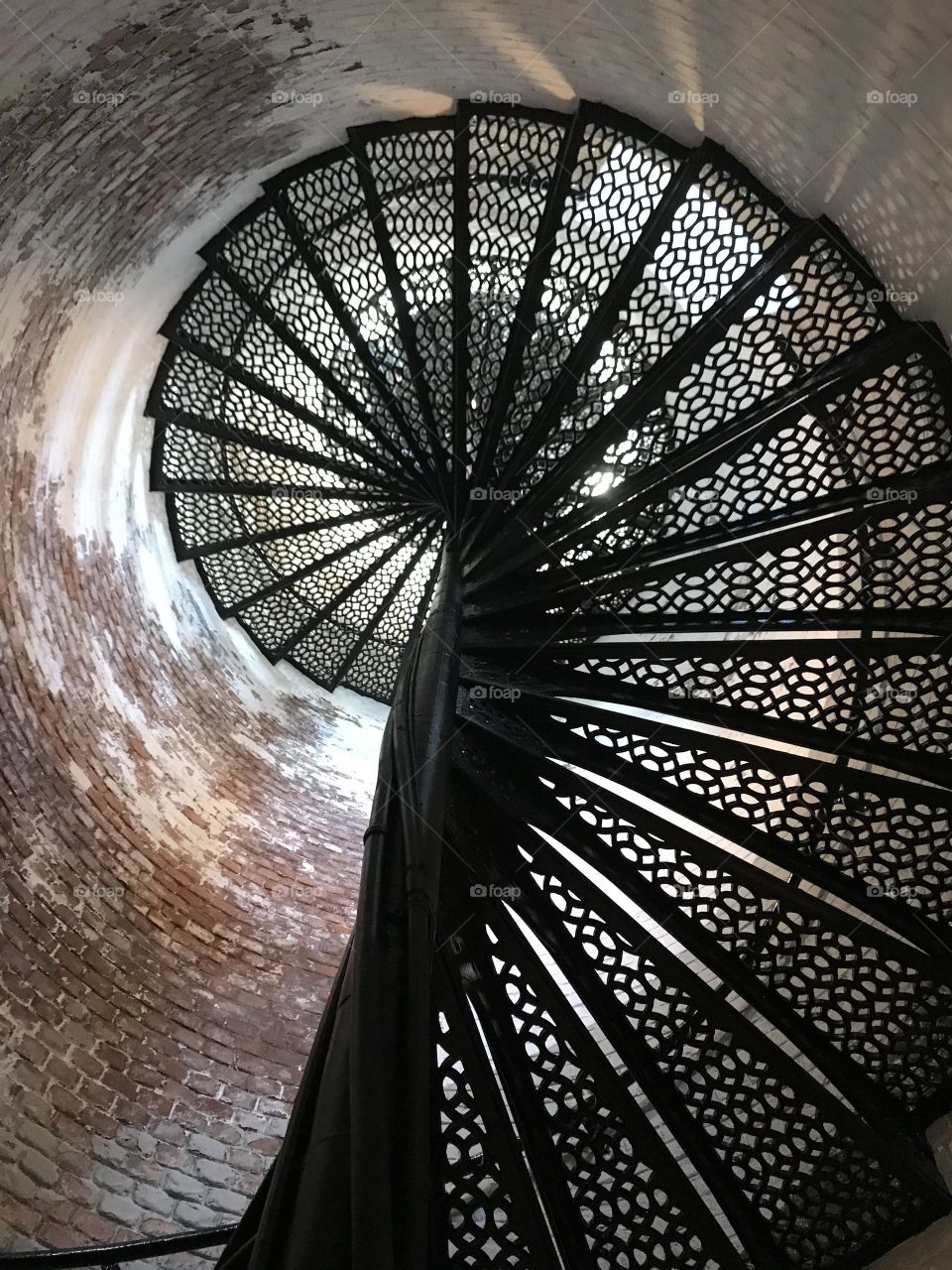 Pensacola Lighthouse spiral staircase.