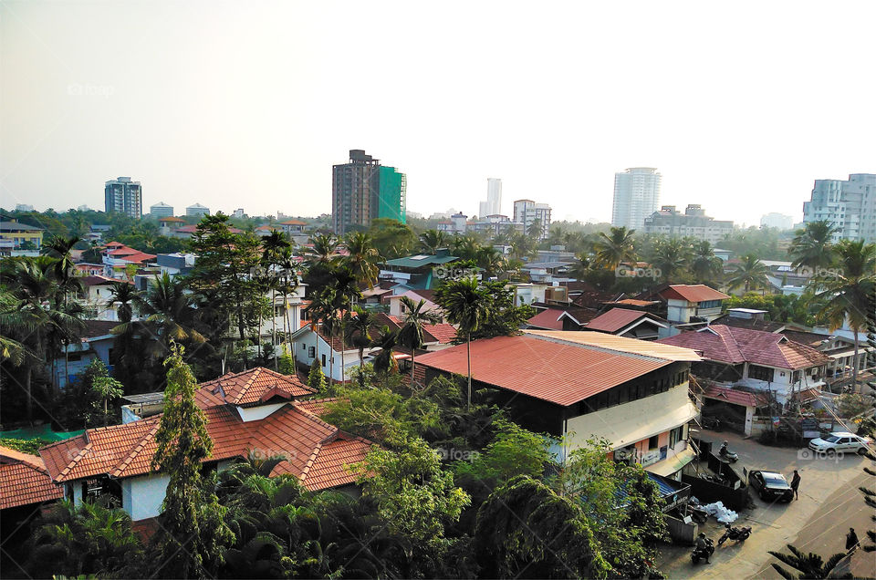 Top view of buildings Calicut City Kerala India