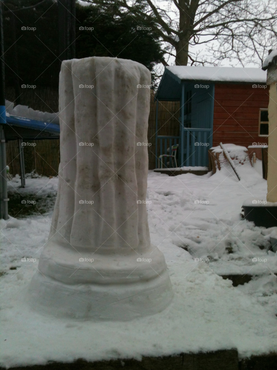 snow winter sculpture column by Wilson100