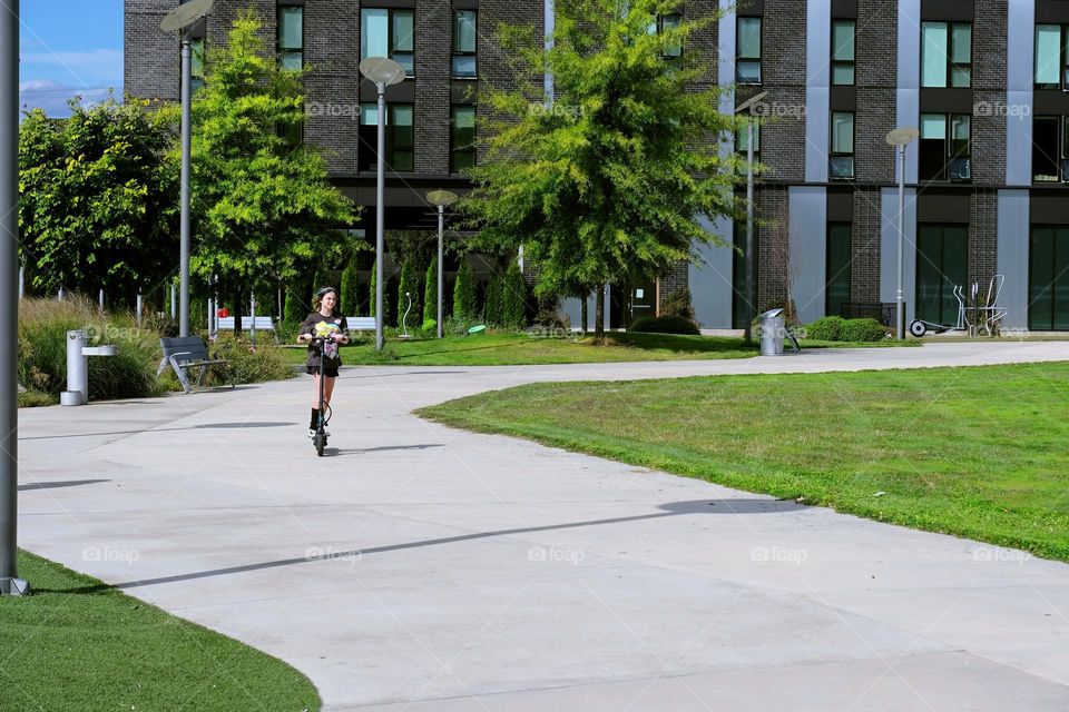 scooters on the road