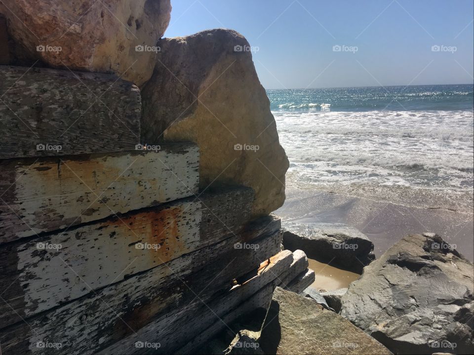Stone Beach Wall