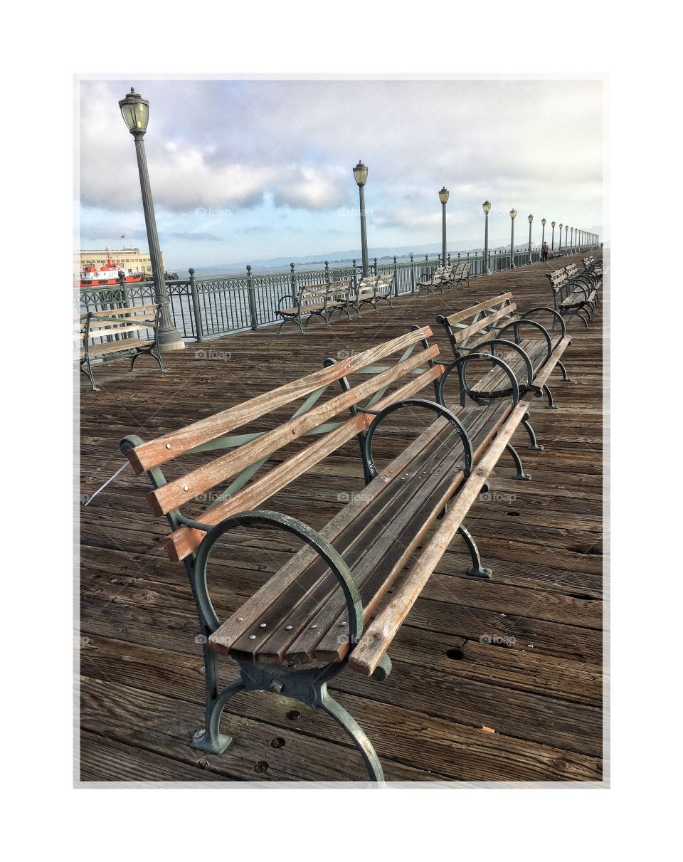 Sit down on the pier