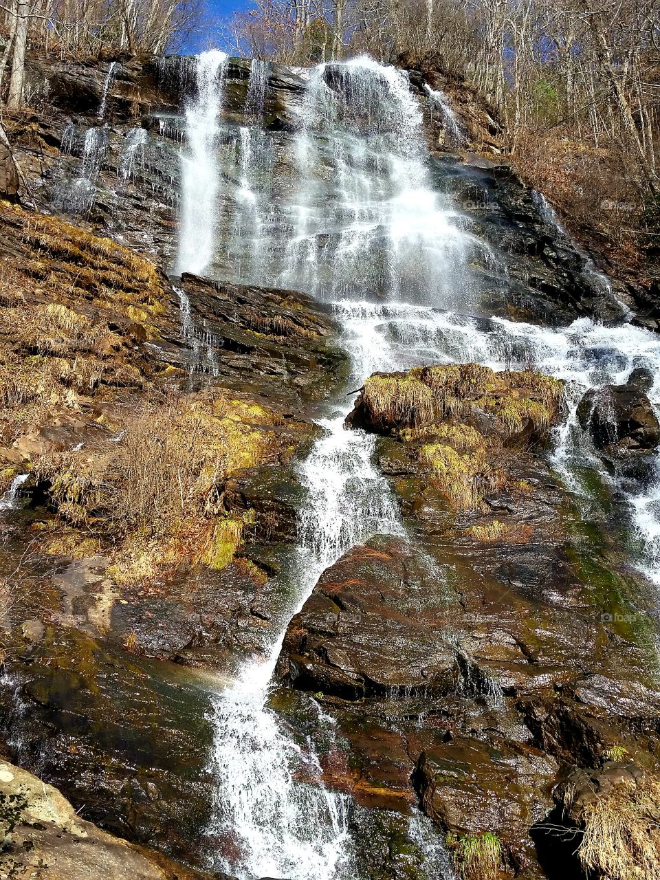 upper portion of Amicalola falls in Georgia