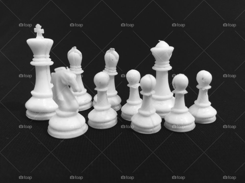 white chess army