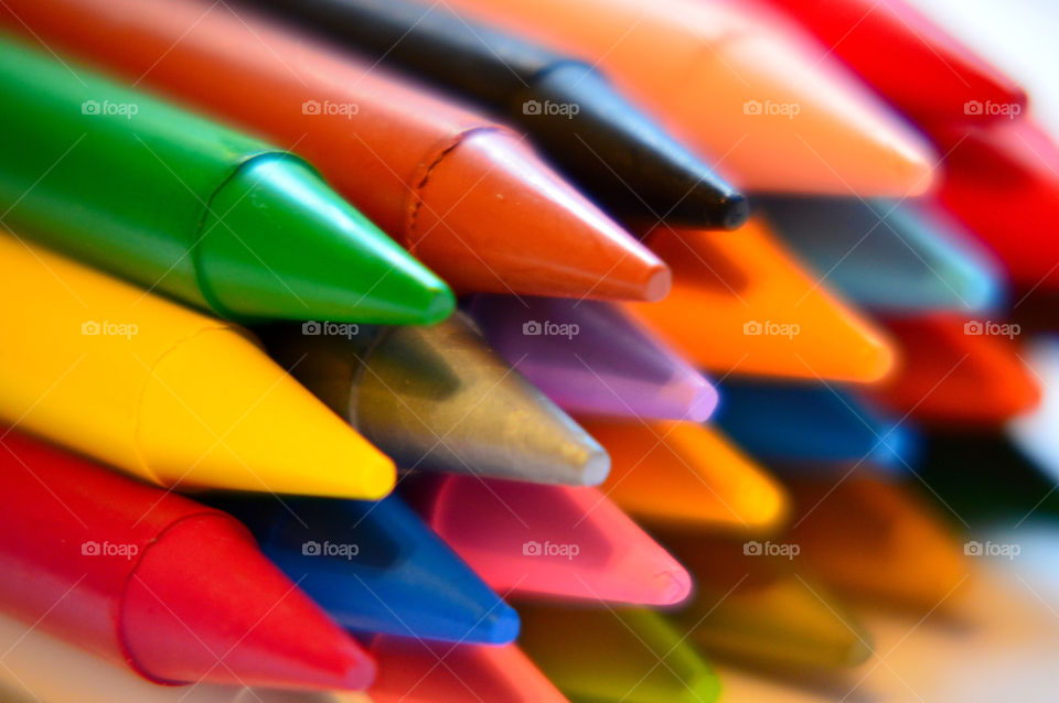 Colourful crayons