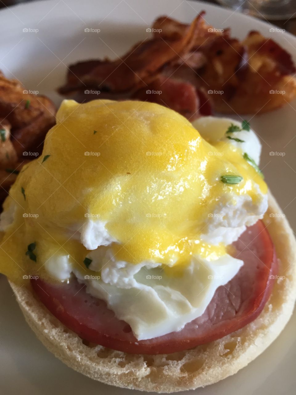 Eggs Benedict. Breakfast