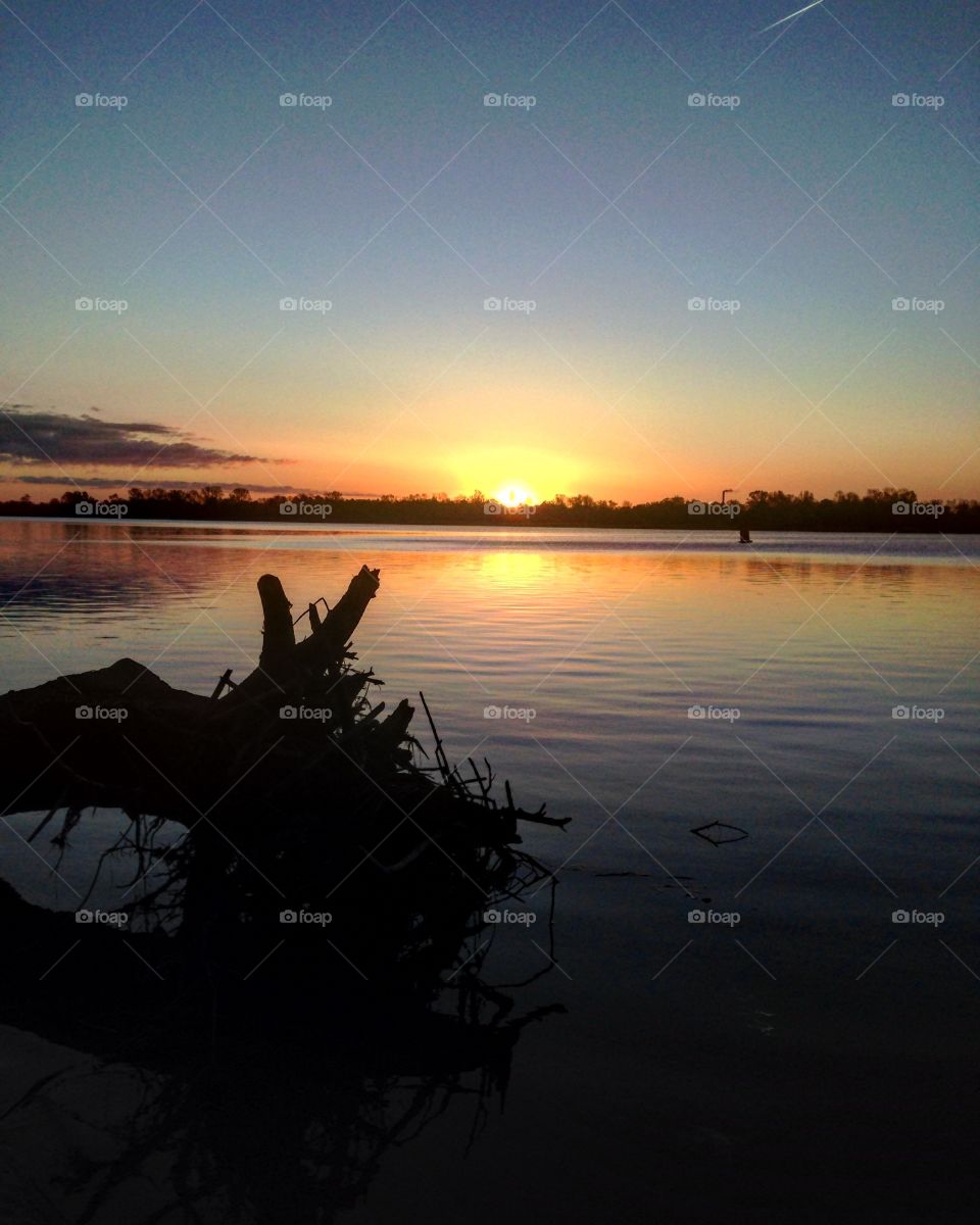 mythical dawn on the river