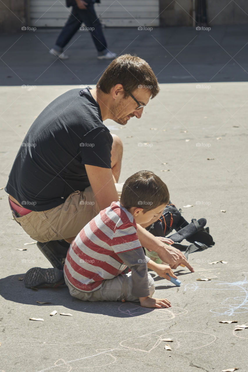 Painting the street pavement