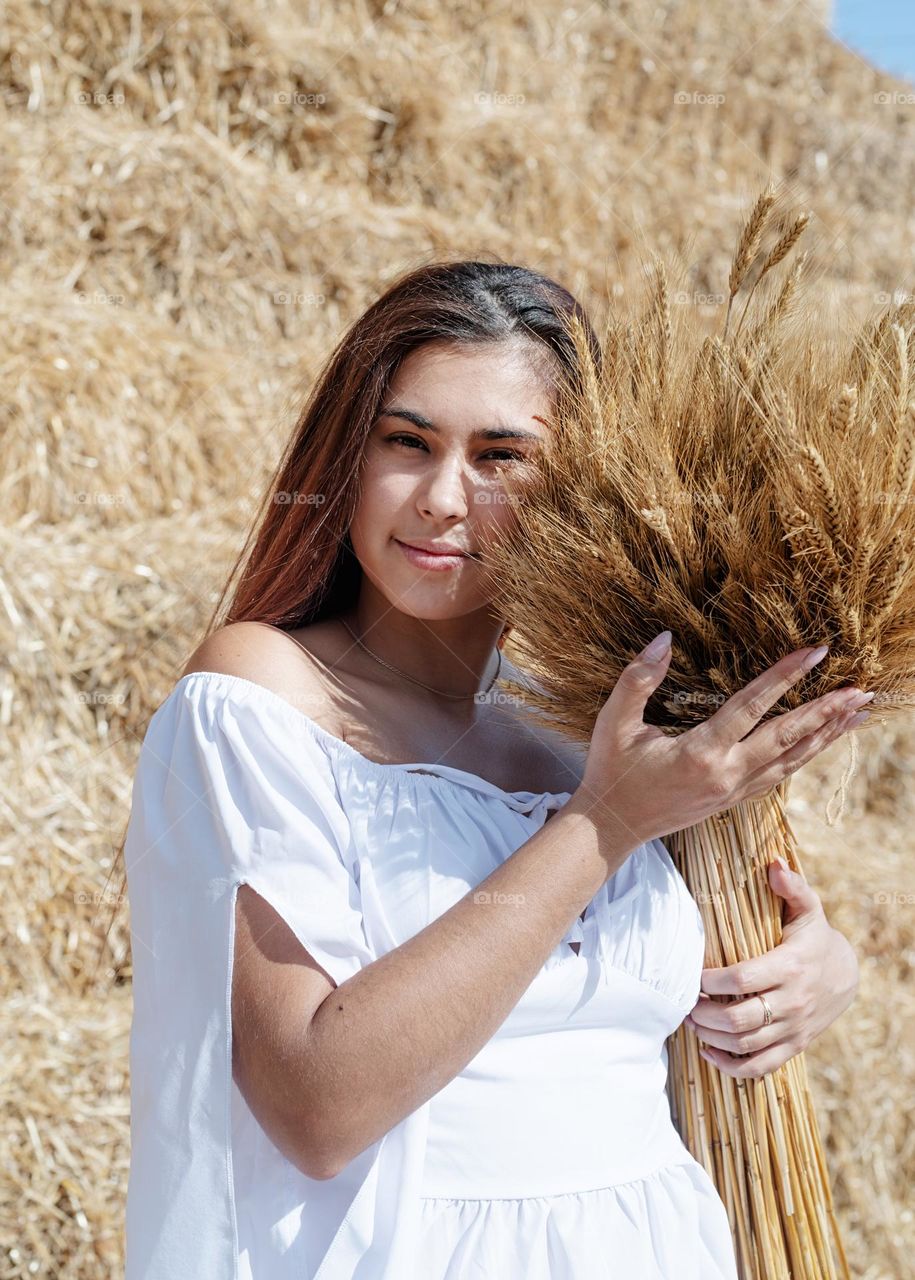 woman in countryside