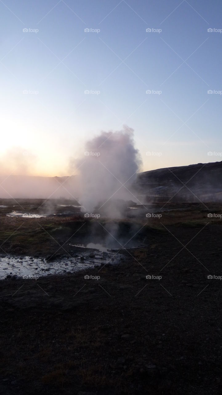 Eruption, No Person, Volcano, Water, Landscape