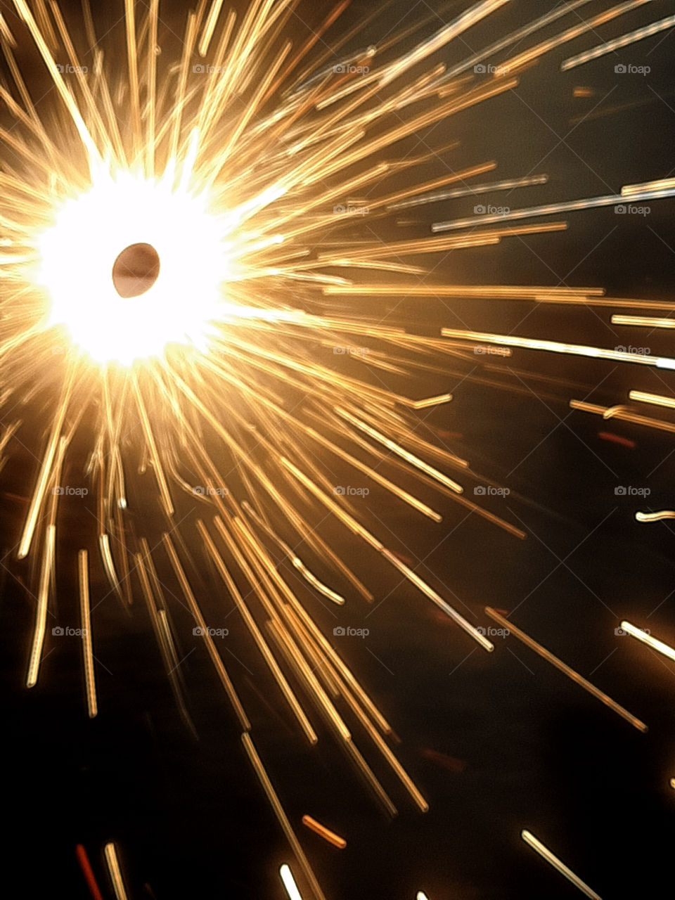 Captured a beautiful shot of a spinning firecracker/Whirlgig or Charkhi during Diwali celebration in India.