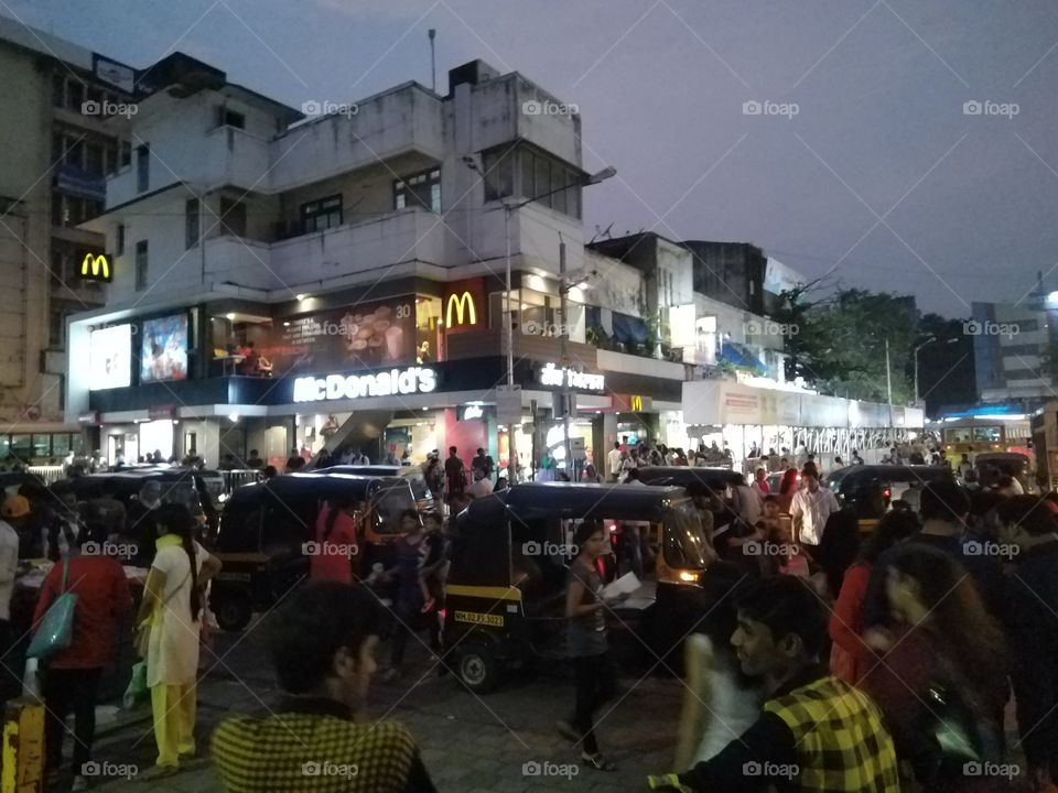 Mumbai city Street Photography MacDonald's