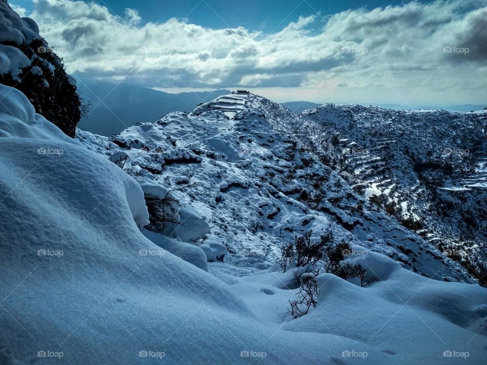 snow and mountains view