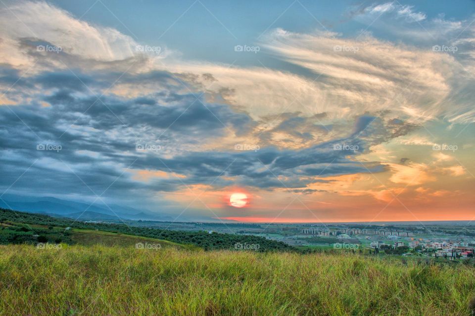 Beautiful colorful sunset